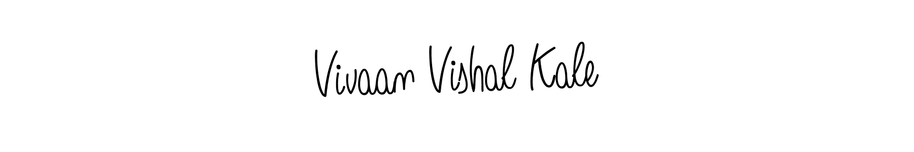 You should practise on your own different ways (Angelique-Rose-font-FFP) to write your name (Vivaan Vishal Kale) in signature. don't let someone else do it for you. Vivaan Vishal Kale signature style 5 images and pictures png