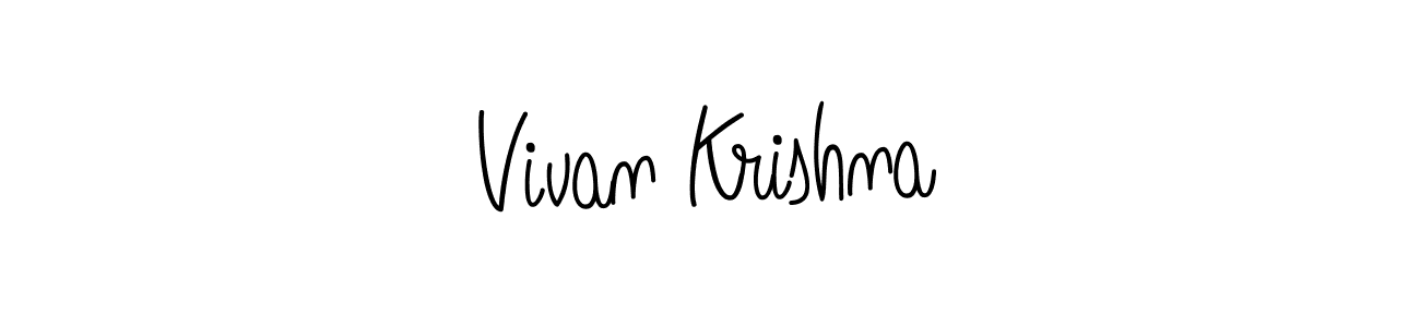 Once you've used our free online signature maker to create your best signature Angelique-Rose-font-FFP style, it's time to enjoy all of the benefits that Vivan Krishna name signing documents. Vivan Krishna signature style 5 images and pictures png