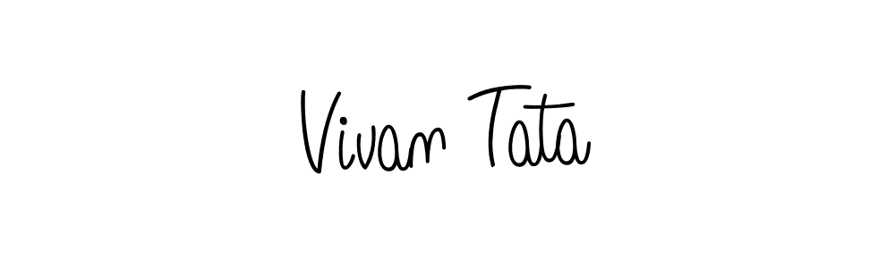 if you are searching for the best signature style for your name Vivan Tata. so please give up your signature search. here we have designed multiple signature styles  using Angelique-Rose-font-FFP. Vivan Tata signature style 5 images and pictures png