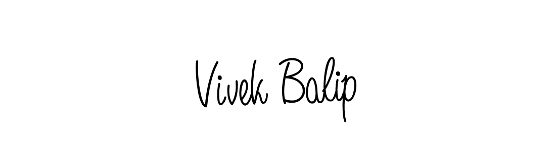 How to make Vivek Balip signature? Angelique-Rose-font-FFP is a professional autograph style. Create handwritten signature for Vivek Balip name. Vivek Balip signature style 5 images and pictures png