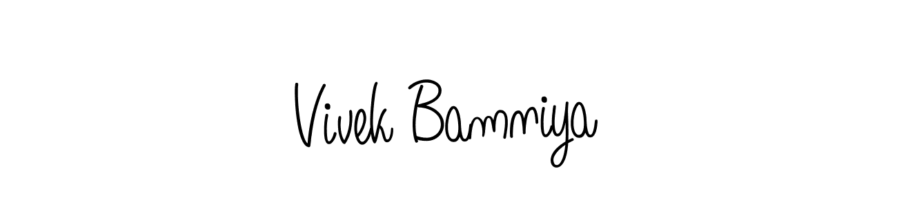 Here are the top 10 professional signature styles for the name Vivek Bamniya. These are the best autograph styles you can use for your name. Vivek Bamniya signature style 5 images and pictures png