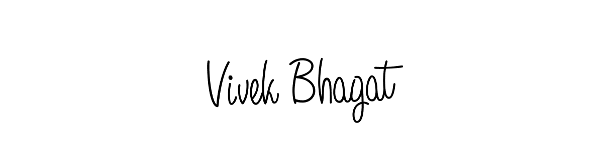 How to make Vivek Bhagat name signature. Use Angelique-Rose-font-FFP style for creating short signs online. This is the latest handwritten sign. Vivek Bhagat signature style 5 images and pictures png