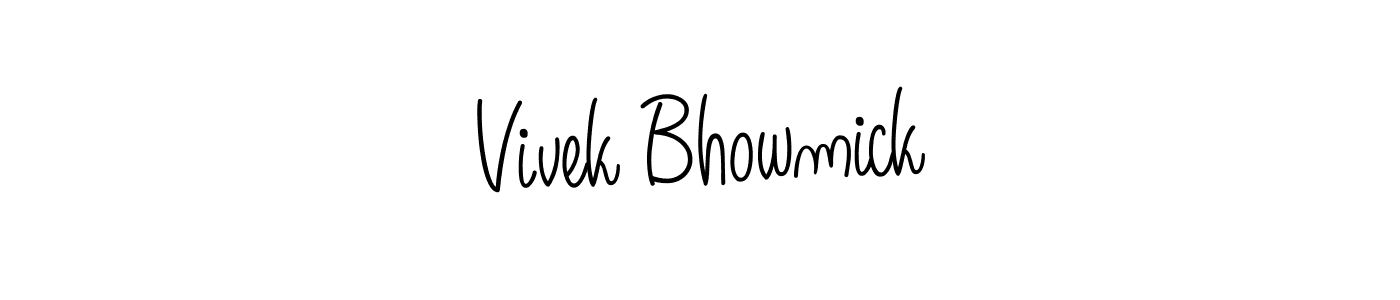 Make a beautiful signature design for name Vivek Bhowmick. With this signature (Angelique-Rose-font-FFP) style, you can create a handwritten signature for free. Vivek Bhowmick signature style 5 images and pictures png