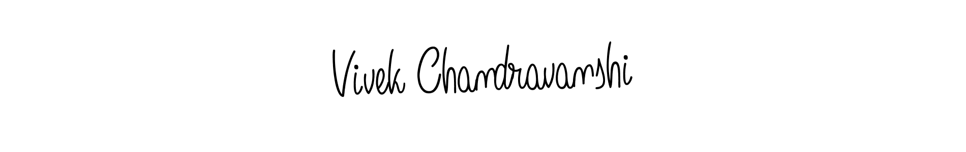 Vivek Chandravanshi stylish signature style. Best Handwritten Sign (Angelique-Rose-font-FFP) for my name. Handwritten Signature Collection Ideas for my name Vivek Chandravanshi. Vivek Chandravanshi signature style 5 images and pictures png