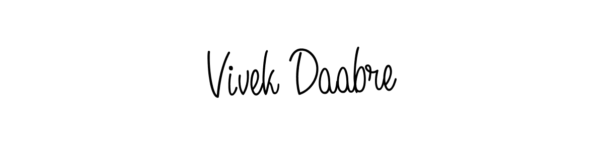Make a beautiful signature design for name Vivek Daabre. With this signature (Angelique-Rose-font-FFP) style, you can create a handwritten signature for free. Vivek Daabre signature style 5 images and pictures png