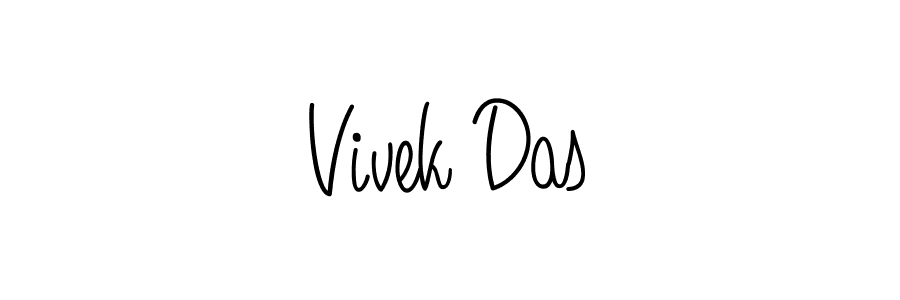 Make a beautiful signature design for name Vivek Das. With this signature (Angelique-Rose-font-FFP) style, you can create a handwritten signature for free. Vivek Das signature style 5 images and pictures png