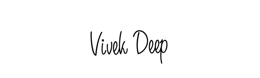 Design your own signature with our free online signature maker. With this signature software, you can create a handwritten (Angelique-Rose-font-FFP) signature for name Vivek Deep. Vivek Deep signature style 5 images and pictures png