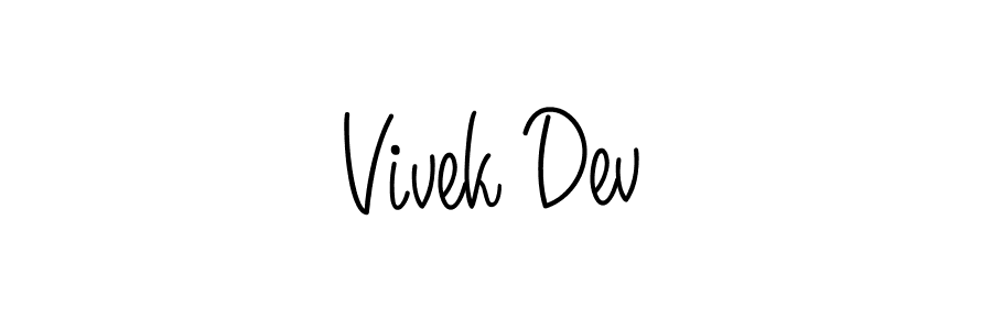Angelique-Rose-font-FFP is a professional signature style that is perfect for those who want to add a touch of class to their signature. It is also a great choice for those who want to make their signature more unique. Get Vivek Dev name to fancy signature for free. Vivek Dev signature style 5 images and pictures png