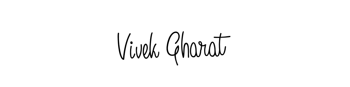 Make a beautiful signature design for name Vivek Gharat. With this signature (Angelique-Rose-font-FFP) style, you can create a handwritten signature for free. Vivek Gharat signature style 5 images and pictures png