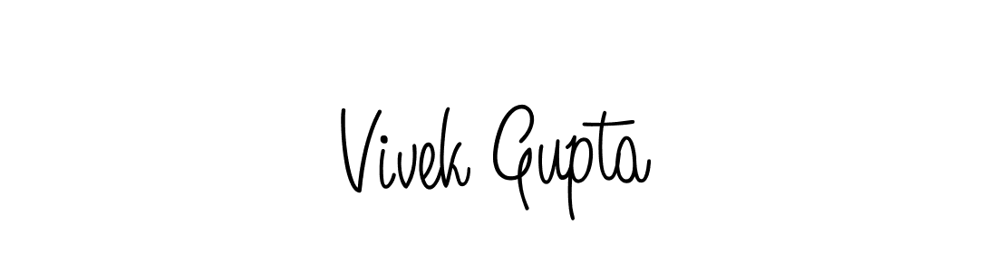 Vivek Gupta stylish signature style. Best Handwritten Sign (Angelique-Rose-font-FFP) for my name. Handwritten Signature Collection Ideas for my name Vivek Gupta. Vivek Gupta signature style 5 images and pictures png