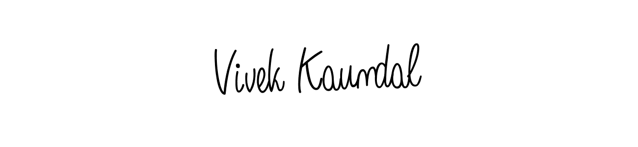 How to make Vivek Kaundal signature? Angelique-Rose-font-FFP is a professional autograph style. Create handwritten signature for Vivek Kaundal name. Vivek Kaundal signature style 5 images and pictures png