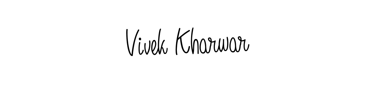 This is the best signature style for the Vivek Kharwar name. Also you like these signature font (Angelique-Rose-font-FFP). Mix name signature. Vivek Kharwar signature style 5 images and pictures png