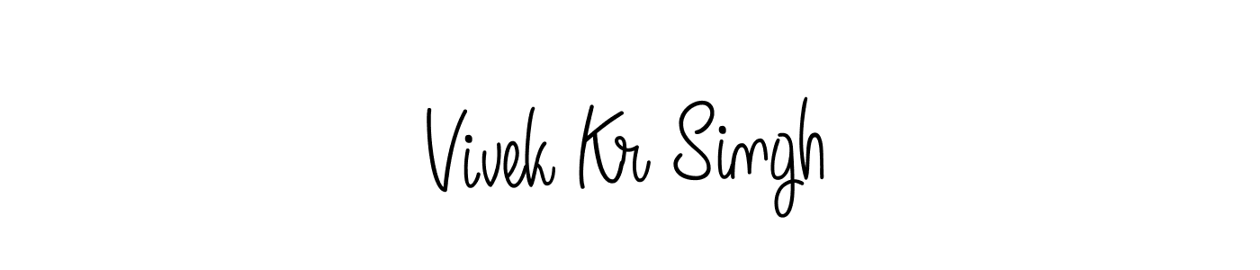 Vivek Kr Singh stylish signature style. Best Handwritten Sign (Angelique-Rose-font-FFP) for my name. Handwritten Signature Collection Ideas for my name Vivek Kr Singh. Vivek Kr Singh signature style 5 images and pictures png