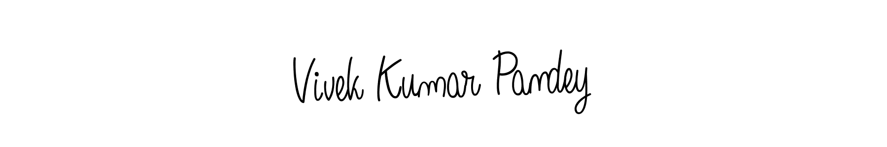 Use a signature maker to create a handwritten signature online. With this signature software, you can design (Angelique-Rose-font-FFP) your own signature for name Vivek Kumar Pandey. Vivek Kumar Pandey signature style 5 images and pictures png