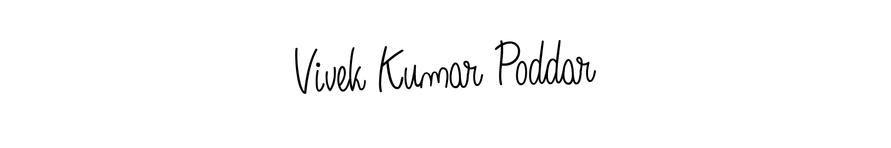 Create a beautiful signature design for name Vivek Kumar Poddar. With this signature (Angelique-Rose-font-FFP) fonts, you can make a handwritten signature for free. Vivek Kumar Poddar signature style 5 images and pictures png