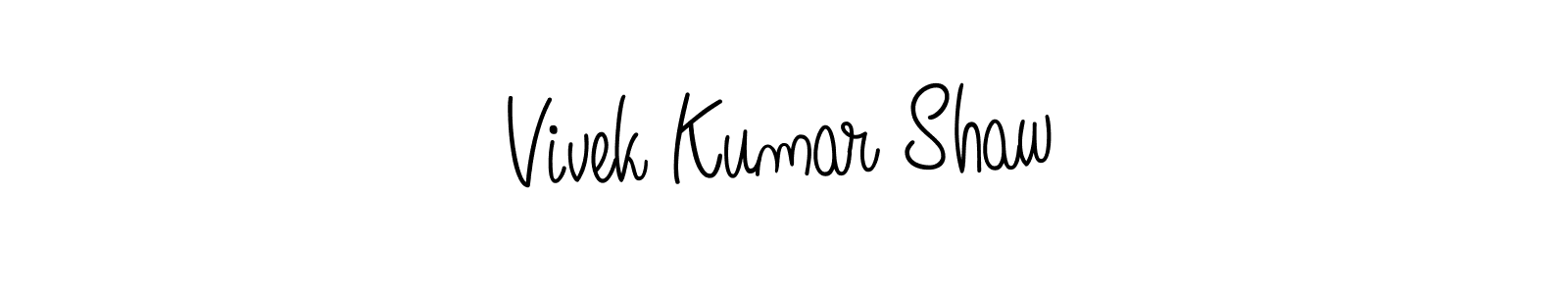 Design your own signature with our free online signature maker. With this signature software, you can create a handwritten (Angelique-Rose-font-FFP) signature for name Vivek Kumar Shaw. Vivek Kumar Shaw signature style 5 images and pictures png