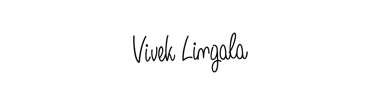 Use a signature maker to create a handwritten signature online. With this signature software, you can design (Angelique-Rose-font-FFP) your own signature for name Vivek Lingala. Vivek Lingala signature style 5 images and pictures png
