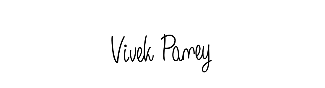 Use a signature maker to create a handwritten signature online. With this signature software, you can design (Angelique-Rose-font-FFP) your own signature for name Vivek Paney. Vivek Paney signature style 5 images and pictures png