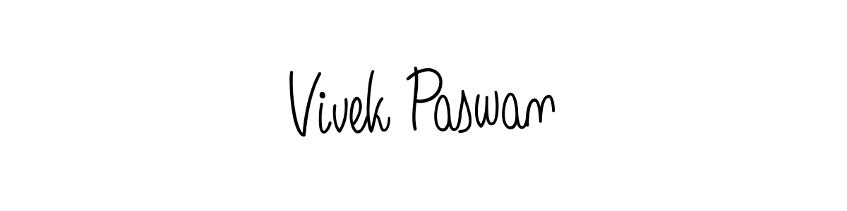 You should practise on your own different ways (Angelique-Rose-font-FFP) to write your name (Vivek Paswan) in signature. don't let someone else do it for you. Vivek Paswan signature style 5 images and pictures png