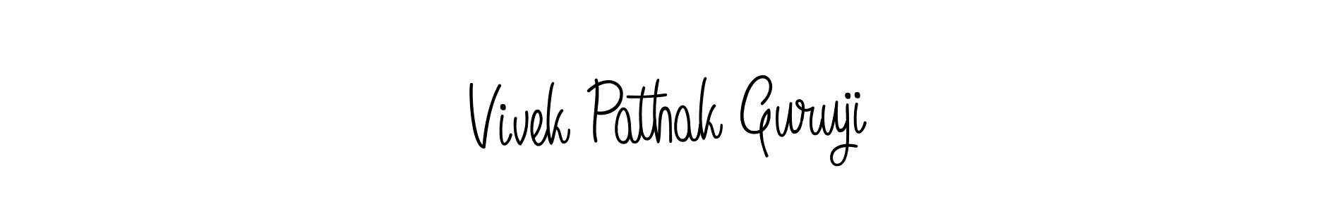 Also You can easily find your signature by using the search form. We will create Vivek Pathak Guruji name handwritten signature images for you free of cost using Angelique-Rose-font-FFP sign style. Vivek Pathak Guruji signature style 5 images and pictures png