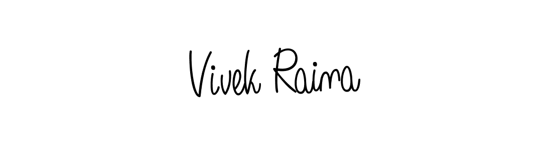 How to make Vivek Raina name signature. Use Angelique-Rose-font-FFP style for creating short signs online. This is the latest handwritten sign. Vivek Raina signature style 5 images and pictures png
