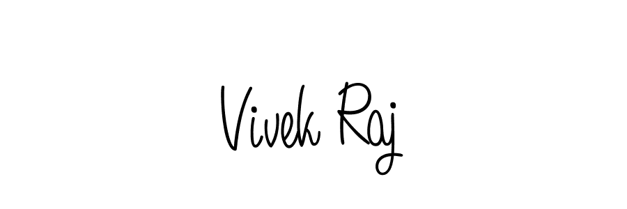 How to make Vivek Raj name signature. Use Angelique-Rose-font-FFP style for creating short signs online. This is the latest handwritten sign. Vivek Raj signature style 5 images and pictures png