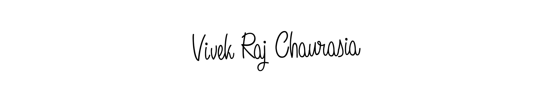 How to make Vivek Raj Chaurasia name signature. Use Angelique-Rose-font-FFP style for creating short signs online. This is the latest handwritten sign. Vivek Raj Chaurasia signature style 5 images and pictures png