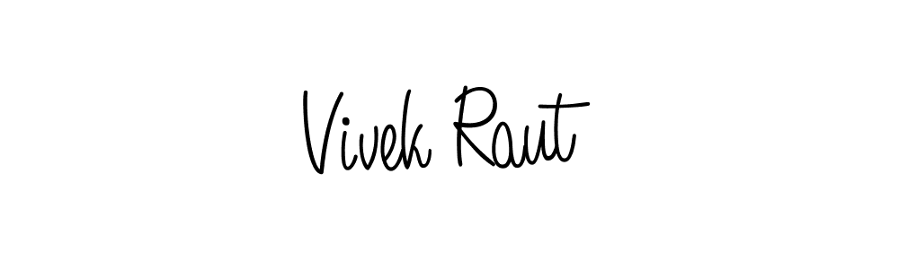 Use a signature maker to create a handwritten signature online. With this signature software, you can design (Angelique-Rose-font-FFP) your own signature for name Vivek Raut. Vivek Raut signature style 5 images and pictures png