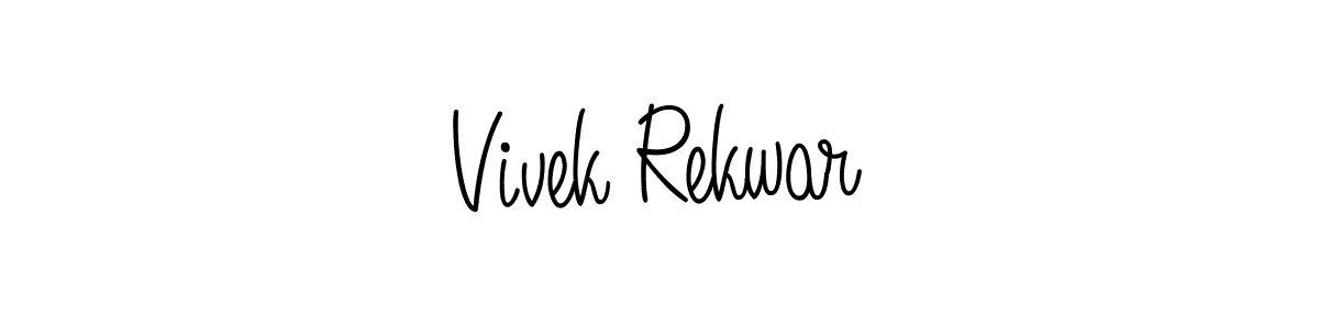 Design your own signature with our free online signature maker. With this signature software, you can create a handwritten (Angelique-Rose-font-FFP) signature for name Vivek Rekwar. Vivek Rekwar signature style 5 images and pictures png