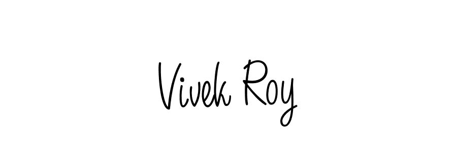How to make Vivek Roy name signature. Use Angelique-Rose-font-FFP style for creating short signs online. This is the latest handwritten sign. Vivek Roy signature style 5 images and pictures png