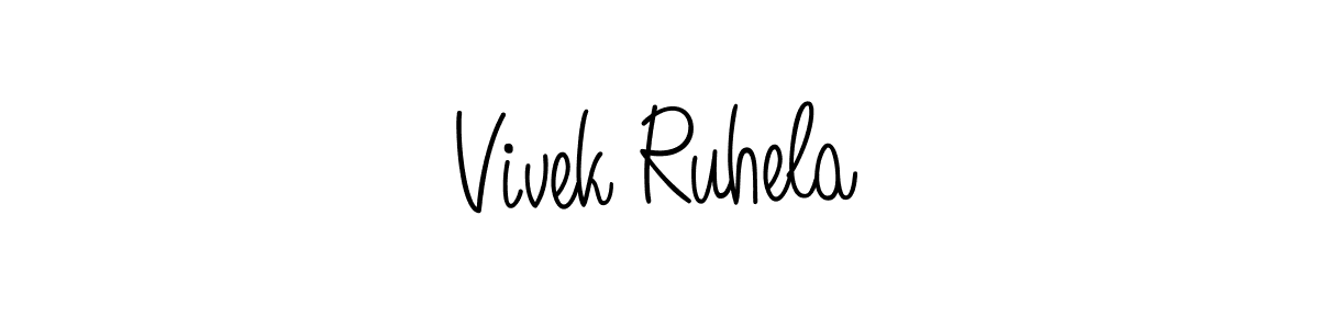 Make a short Vivek Ruhela signature style. Manage your documents anywhere anytime using Angelique-Rose-font-FFP. Create and add eSignatures, submit forms, share and send files easily. Vivek Ruhela signature style 5 images and pictures png