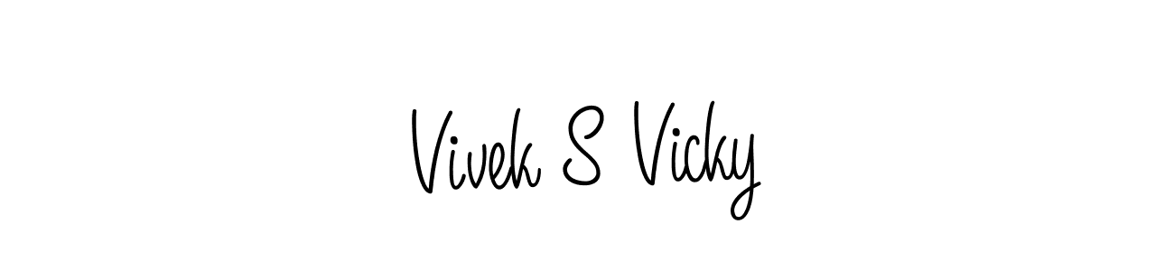 It looks lik you need a new signature style for name Vivek S Vicky. Design unique handwritten (Angelique-Rose-font-FFP) signature with our free signature maker in just a few clicks. Vivek S Vicky signature style 5 images and pictures png