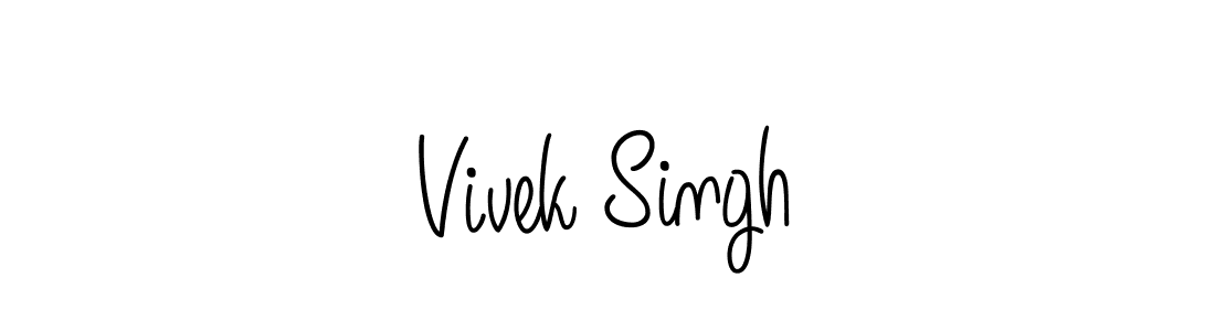 The best way (Angelique-Rose-font-FFP) to make a short signature is to pick only two or three words in your name. The name Vivek Singh include a total of six letters. For converting this name. Vivek Singh signature style 5 images and pictures png