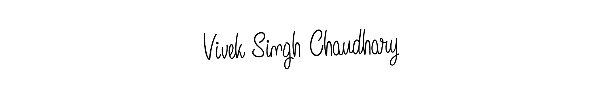 How to make Vivek Singh Chaudhary name signature. Use Angelique-Rose-font-FFP style for creating short signs online. This is the latest handwritten sign. Vivek Singh Chaudhary signature style 5 images and pictures png