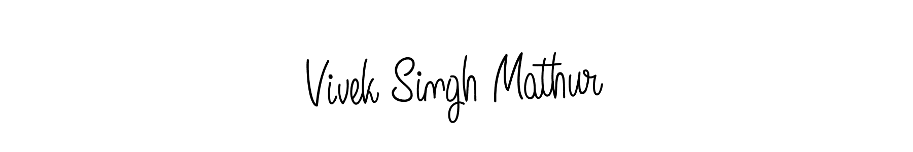 Design your own signature with our free online signature maker. With this signature software, you can create a handwritten (Angelique-Rose-font-FFP) signature for name Vivek Singh Mathur. Vivek Singh Mathur signature style 5 images and pictures png