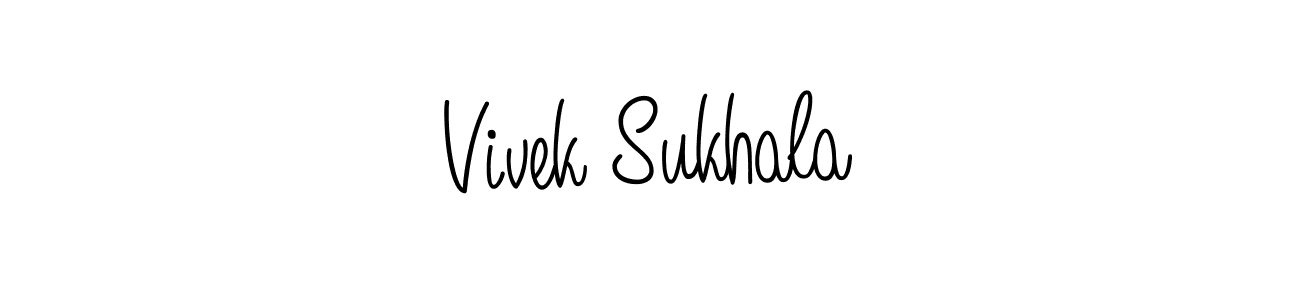 Design your own signature with our free online signature maker. With this signature software, you can create a handwritten (Angelique-Rose-font-FFP) signature for name Vivek Sukhala. Vivek Sukhala signature style 5 images and pictures png