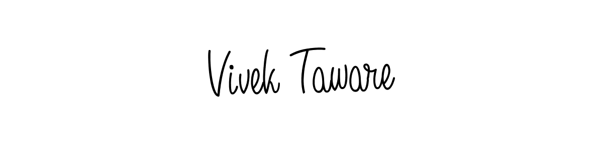 Make a beautiful signature design for name Vivek Taware. With this signature (Angelique-Rose-font-FFP) style, you can create a handwritten signature for free. Vivek Taware signature style 5 images and pictures png
