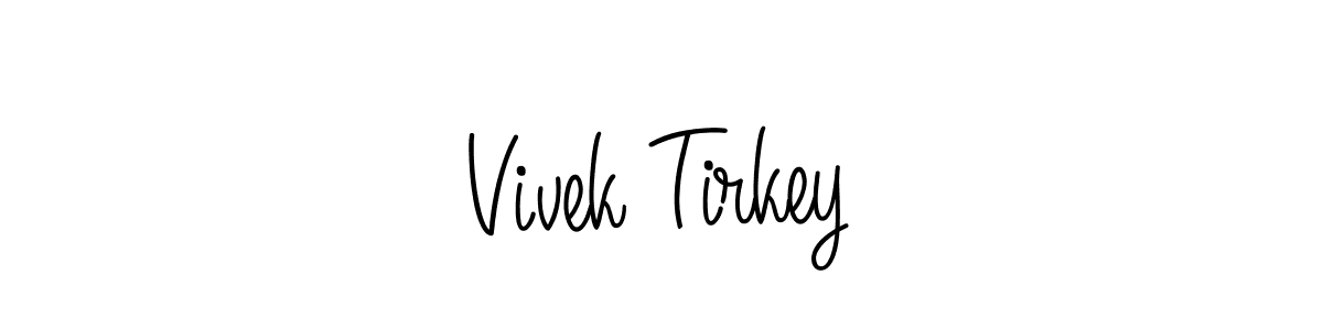 Vivek Tirkey stylish signature style. Best Handwritten Sign (Angelique-Rose-font-FFP) for my name. Handwritten Signature Collection Ideas for my name Vivek Tirkey. Vivek Tirkey signature style 5 images and pictures png