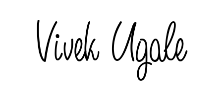 How to make Vivek Ugale name signature. Use Angelique-Rose-font-FFP style for creating short signs online. This is the latest handwritten sign. Vivek Ugale signature style 5 images and pictures png