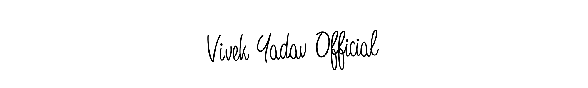 The best way (Angelique-Rose-font-FFP) to make a short signature is to pick only two or three words in your name. The name Vivek Yadav Official include a total of six letters. For converting this name. Vivek Yadav Official signature style 5 images and pictures png