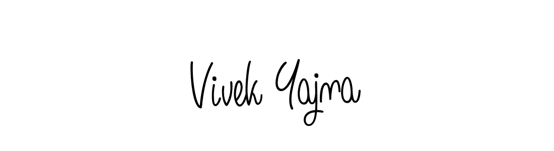 Design your own signature with our free online signature maker. With this signature software, you can create a handwritten (Angelique-Rose-font-FFP) signature for name Vivek Yajna. Vivek Yajna signature style 5 images and pictures png