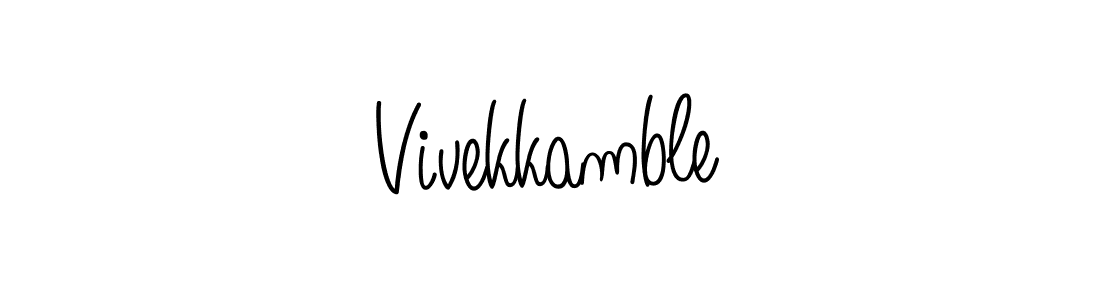 How to make Vivekkamble signature? Angelique-Rose-font-FFP is a professional autograph style. Create handwritten signature for Vivekkamble name. Vivekkamble signature style 5 images and pictures png