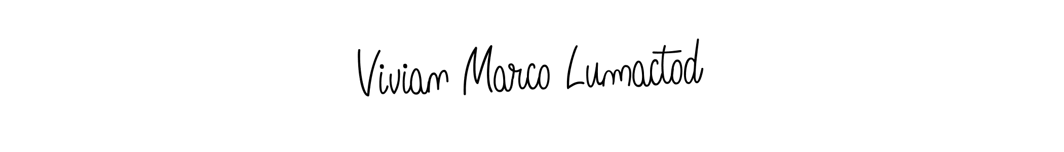 Design your own signature with our free online signature maker. With this signature software, you can create a handwritten (Angelique-Rose-font-FFP) signature for name Vivian Marco Lumactod. Vivian Marco Lumactod signature style 5 images and pictures png