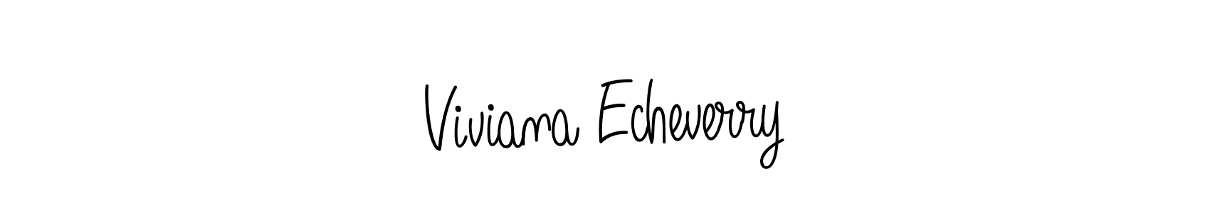 Viviana Echeverry stylish signature style. Best Handwritten Sign (Angelique-Rose-font-FFP) for my name. Handwritten Signature Collection Ideas for my name Viviana Echeverry. Viviana Echeverry signature style 5 images and pictures png