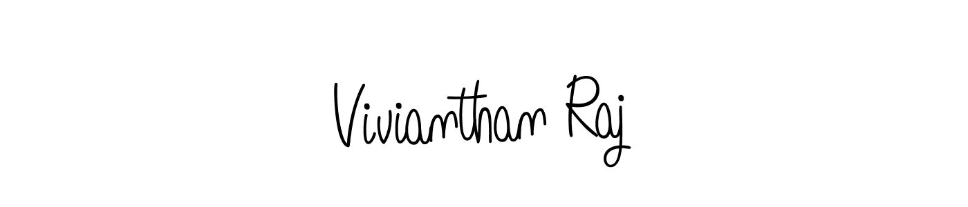 Make a beautiful signature design for name Vivianthan Raj. With this signature (Angelique-Rose-font-FFP) style, you can create a handwritten signature for free. Vivianthan Raj signature style 5 images and pictures png