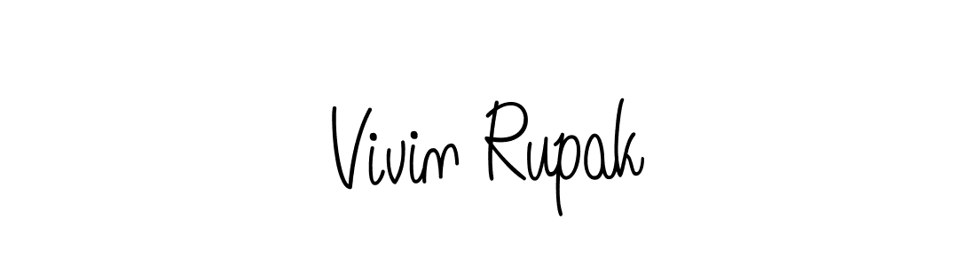 Make a beautiful signature design for name Vivin Rupak. With this signature (Angelique-Rose-font-FFP) style, you can create a handwritten signature for free. Vivin Rupak signature style 5 images and pictures png