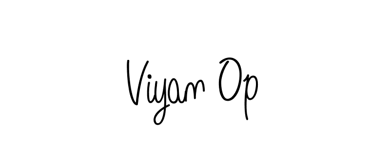 Create a beautiful signature design for name Viyan Op. With this signature (Angelique-Rose-font-FFP) fonts, you can make a handwritten signature for free. Viyan Op signature style 5 images and pictures png