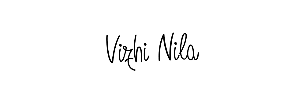 Design your own signature with our free online signature maker. With this signature software, you can create a handwritten (Angelique-Rose-font-FFP) signature for name Vizhi Nila. Vizhi Nila signature style 5 images and pictures png