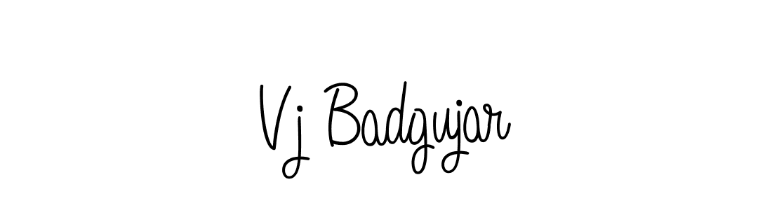 Once you've used our free online signature maker to create your best signature Angelique-Rose-font-FFP style, it's time to enjoy all of the benefits that Vj Badgujar name signing documents. Vj Badgujar signature style 5 images and pictures png