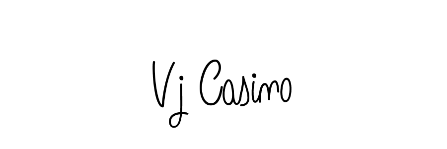 How to make Vj Casino signature? Angelique-Rose-font-FFP is a professional autograph style. Create handwritten signature for Vj Casino name. Vj Casino signature style 5 images and pictures png